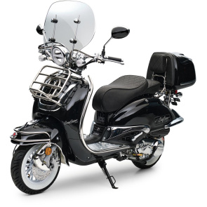 Retro Motorroller EasyCruiser Schwarz 125ccm