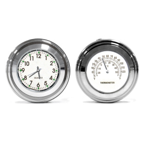 Thermometer-Uhr-Set Weiß